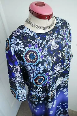 $35 • Buy ASOS Black Jewel Print MATERNITY DRESS Size UK 12 White Cocktail Party Autumn