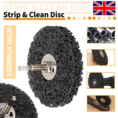 100mm Poly Strip Discs Wheel Rust Paint Removal Abrasive Drill Angle Grinder UK • £9.90