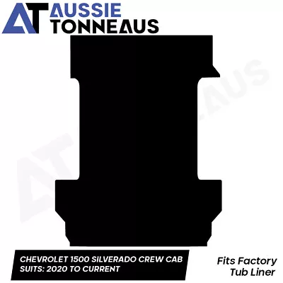 Aussie Tonneaus Rubber Ute Mat For Chevrolet 1500 Silverado 2020-Curr W Liner • $159