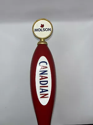 MOLSON CANADIAN LAGER Coors Brewing Beer Tap Handle Kegerator Used • $15