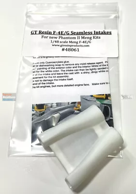 GTR48061 1:48 GT Resin F-4E F-4G Phantom II Seamless Intakes (MNG Kit) • $29.74