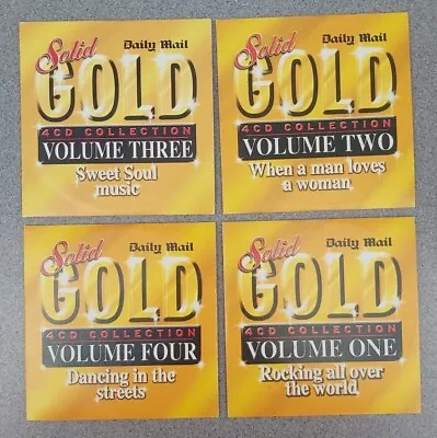 Vintage Daily Mail Solid Gold 4 CD Collection Music Disc Rock Love Soul Dance • £3.99