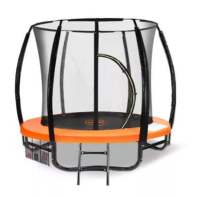 Kahuna 8ft Trampoline Kahuna With Spring Mat Pad Net Outdoor - Orange • $513