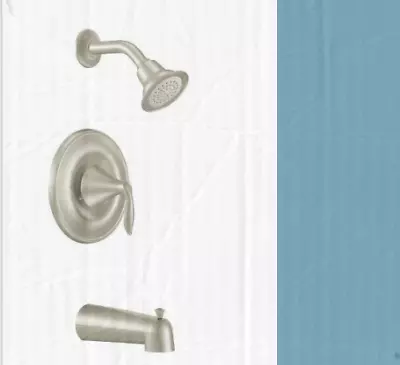 MOEN Eva 1-Handle Posi-Temp Tub & Shower Faucet Kit Brushed Nickel NO Valve • $75