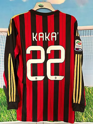 AC Milan 2013 2014 Home Football Shirt Jersey Top KAKA 22 BRAZIL SIZE LARGE 42 • £30