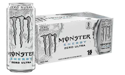 Monster Energy Zero Ultra Sugar Free Energy Drink 16 Ounce (Pack Of 15) • $34.35