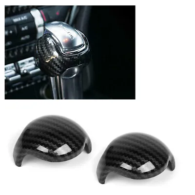 Carbon Fiber Inner Gear Shift Knob Trim Cover For Ford Mustang 2015+ Accessories • $17.49