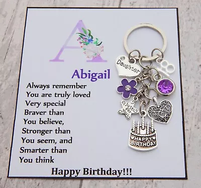 Personalised HAPPY BIRTHDAY Gifts Keyring 13th16th21st 30th 40th 50th 60th Gift • £4.49