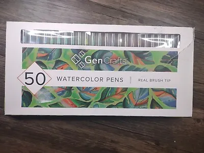 $30 • Buy Open Box Watercolor Brush Pens By GenCrafts - Set Of 50 Premium Colors