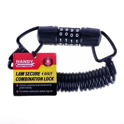 Lock Security 4-Digit Combination For Bike Bicycle Motorcycle Zinc 1.8m • $19.62