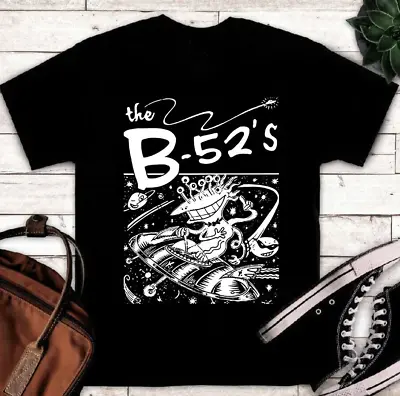 The B-52's Music Band Black Tee-Shirt Full Size Cotton Black T-Shirt • $17.98