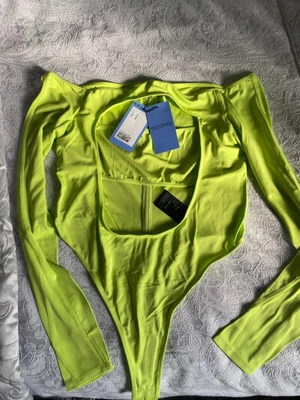 £95 • Buy Mugler H&M Acid Green Cut-Out Body Size 14 BNWT BRAND NEW