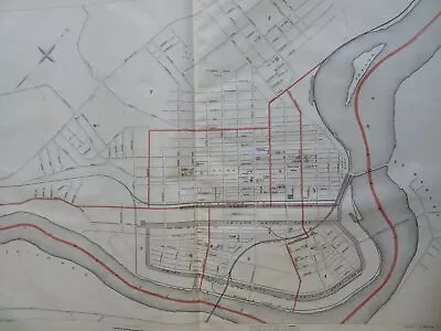 Holyoke Massachusetts City Plan Canals Cemeteries 1891 Walker Map • $60