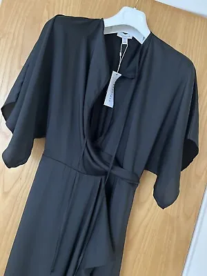 £35 • Buy Topshop Boutique Black Satin Kimono Style Dress