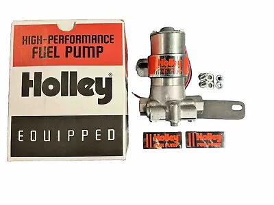 Holley 12-801-1 Electric Red Fuel Pump Gas 97 GPH 3/8 NPT Ports Polished Billet • $174.95