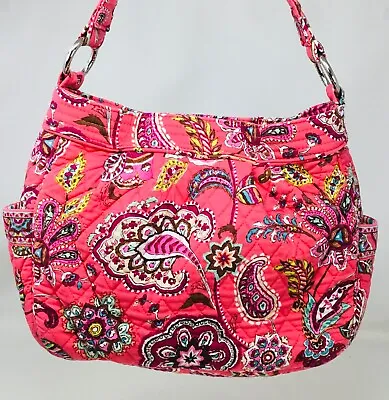 Vera Bradley  Call Me Coral  Pattern Reversible Tote Shoulder Bag Magnetic Close • $16.50