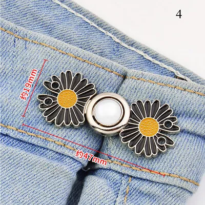 Craft Metal Adjustable Buckle Waist Button Sewing Jeans Artifact DIY Handmade • $1.97