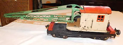 Lionel Prewar Standard Gauge #219 Operating Crane Car Cream Body Green Boom • $70