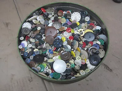 Vintage Buttons Mixed Almost 3 Lb  Plastic Sewing Crafts Mop Mother Of Pearl Old • $19.99