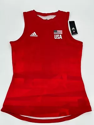 Adidas Team USA Volleyball Primeblue Womens Team Jersey FK1047 Size LARGE TALL • $25