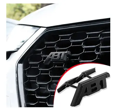 ABT Black Logo Hood Front Bonnet Badge Emblem Grill Decal For Audi  • £37.19