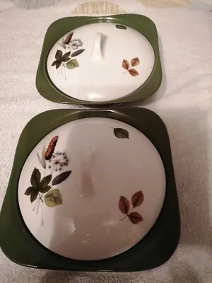 1960s Vintage Retro Midwinter Stylecraft Riverside Lidded Veg Tureen Dishes Pair • £42