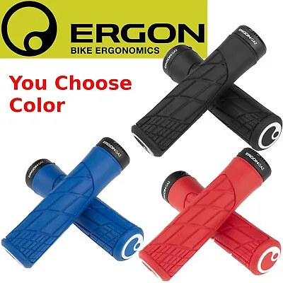 Ergon GA2 Fat Grips Lock-on Fit Large Hands Mountain Hybrid Bike Red Blue Black • $27.50