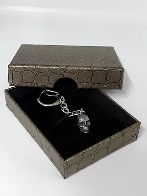 £5.75 • Buy Human Skull Keyring And Or Lapel Pin Badge. Pewter Key Chain / Pin Badge 136