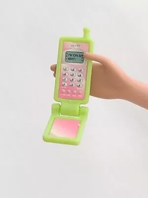 Barbie Ken Flip Phone Cell Phone Accessory Neon Green Pink Mattel • $6