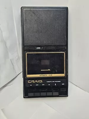 Vintage Craig Cassette Tape Recorder Automatic Stop Black Model RR101 • $18