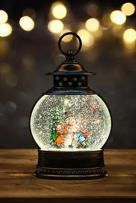 Christmas Snow Globe Water Filled LED Light Up Nativity Scene Home Xmas Decor • £25.74