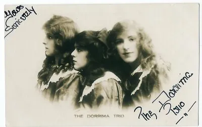 DORRIMA TRIO Entertainers MUSIC HALL Theatre INK SIGNED • £8