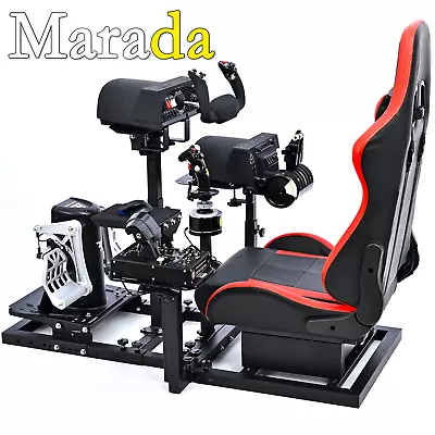 Marada Flight Racing Simulatior Cockpit With Seat G29 NO Pedal Throttle Joystick • $365.99