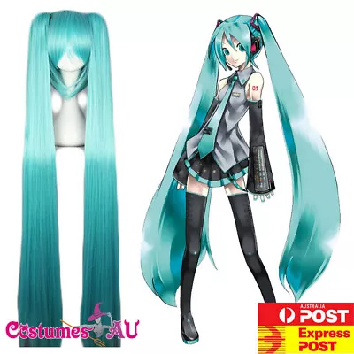 Anime Hatsune Miku Vocaloid Hatsune Miku Cosplay Girls Wigs Long Wig Hair Party • $20.45