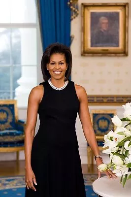 OFFICIAL WHITE HOUSE PORTRAIT OF MICHELLE OBAMA 8x12 GLOSSY PHOTO PRINT • $14.99