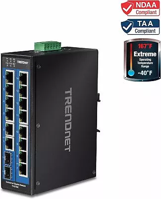 TRENDnet TI-G162 16-Port Industrial Gigabit • $319.99