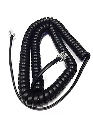 NEW 12 Foot Handset Curly Cord Mitel 5300 IP Phone 5312 5324 5320 5330 5340 5360 • $7.99