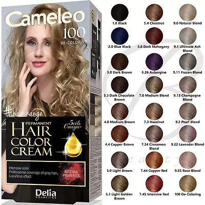 £5.95 • Buy DELIA Cameleo Permanent Hair Color Cream Kit With 5 Oils Omega+ *CHOOSE SHADE*