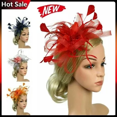 $13.99 • Buy Elegant Feather Flower Headband Alice Band Fascinator Womens Wedding Party Decor