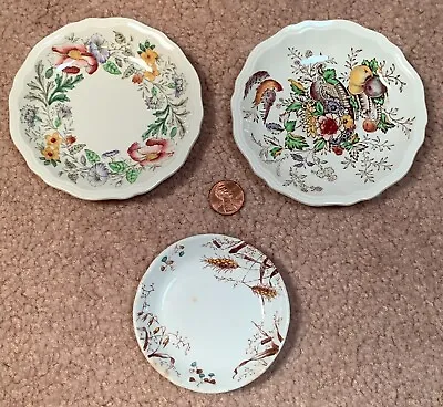 Three Different Aesthetic Butter Or Tea Bag Plates Royal Doulton & T & R Boote • $14.95