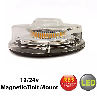 £26.95 • Buy Amber LED Flashing Beacon Magnetic 12v24v Lightbar Truck Warning Light Strobe
