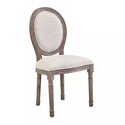 Emanate Vintage French Upholstered Fabric Dining Side Chair - Beige • $157.92