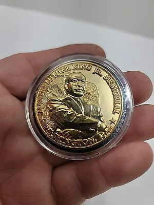 Martin Luther King Jr Memorial Washington DC Commemorative Gold Plated Coin... • $19.99