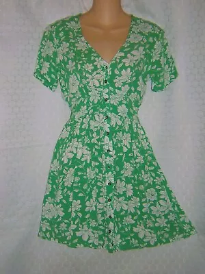 *billabong Green Button Up Fit N Flare Dress **s**nwot • $15.88