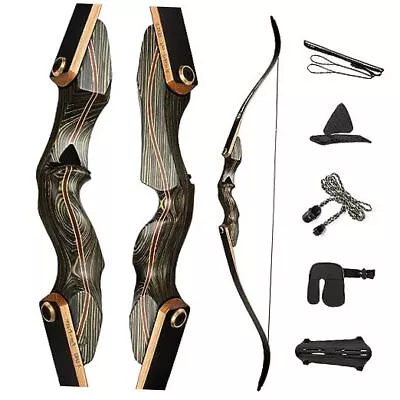 Deerseeker Archery 60  Takedown Recurve Bow Set Traditional Bow 55 Left Hand • $159.51