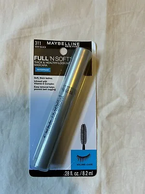 Maybelline New York Full N Soft Think & Healthy Looking Mascara Waterproof Black • $12.95