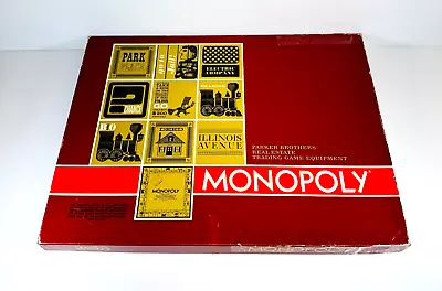 Vintage 1964 Parker Brother Monopoly Board Game Red Box Edition Complete - EUC • $29.99