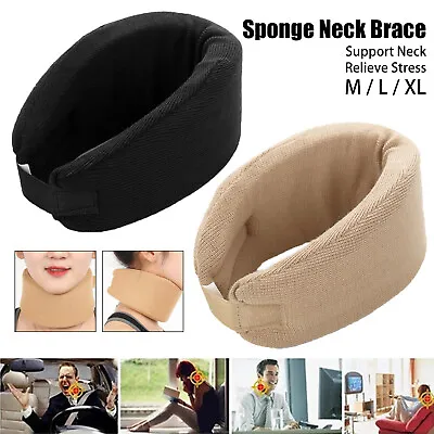 S/M/L Foam Sponge Neck Brace Support Cervical Traction Device Collar Pain Relief • £8.68