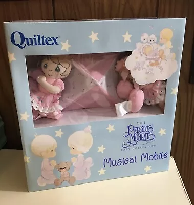 NEW Vintage Quiltex Precious Moments Pink Dancer Musical Crib Baby Mobile #10681 • $28