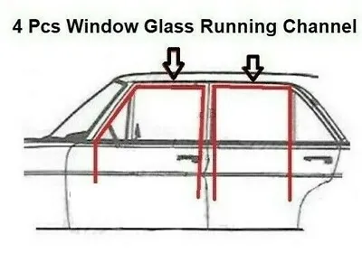 Rubber Door Window Running Channel 4 Pcs Gasket Seals For Mercedes Benz W123 • $104.40